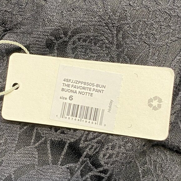 Favorite Daughter Women’s The Favorite Buona Notte Wide-Leg Pants – Black 6 - Picture 9 of 9